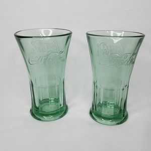 Coca Cola 2 glasses vintage
